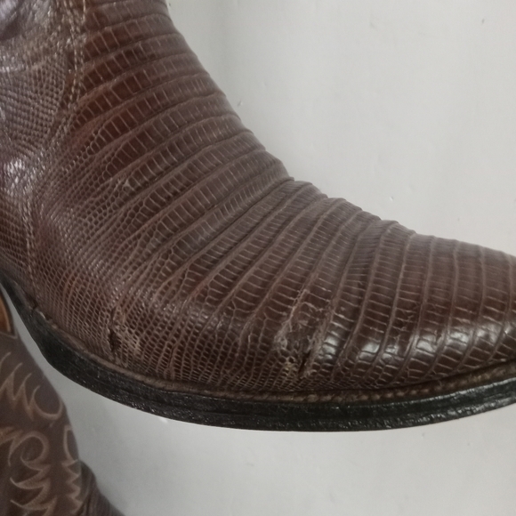 Vintage Iguana Boots Nocona Men's Lizard Exotic Leather Sz 8D Style 28170 - Picture 5 of 11